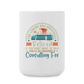 The legend is officially retired - Large Mug 440 ml - white - Front