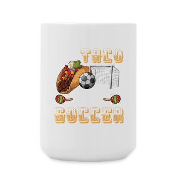 Let's Taco Bout Fußball Trainer Lustig - Große Tasse 440 ml - Weiß - Vorne