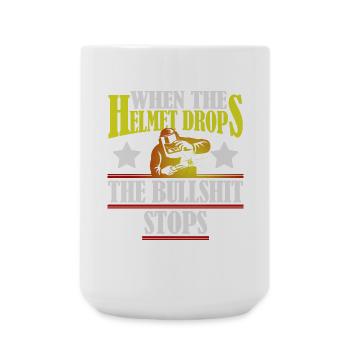 Schweißer Schweißerhelm Schweißarbeiten Spruch - Große Tasse 440 ml - Weiß - Vorne