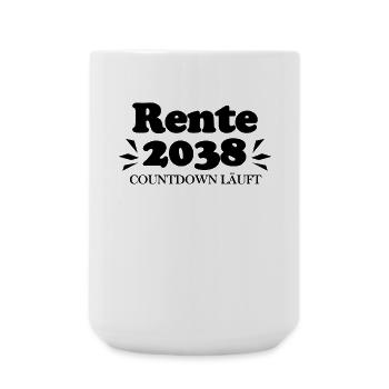 Rente 2038 Ruhestand Rentner Renteneintritt - Große Tasse 440 ml - Weiß - Vorne