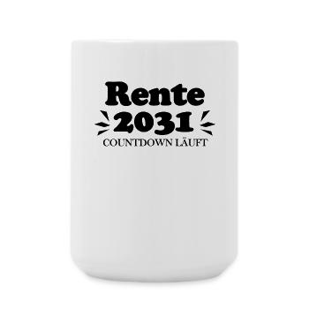 Rente 2031 Ruhestand Rentner Renteneintritt - Große Tasse 440 ml - Weiß - Vorne