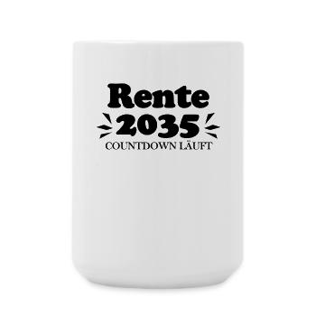 Rente 2035 Ruhestand Rentner Renteneintritt - Große Tasse 440 ml - Weiß - Vorne