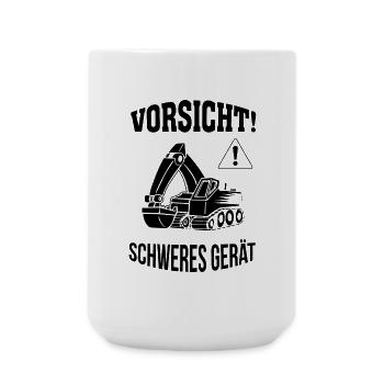 Bagger Baggerfahrer Baugeräteführer Schweres Gerät - Große Tasse 440 ml - Weiß - Vorne