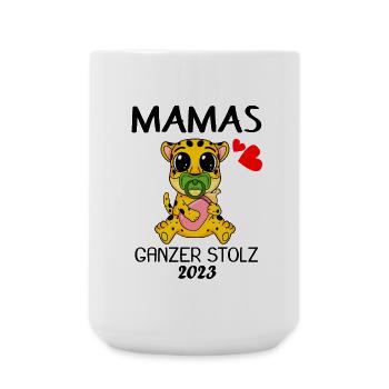 Baby 2023 - Geburt Schwanger 2023 - Baby Tochter - Große Tasse 440 ml - Weiß - Vorne