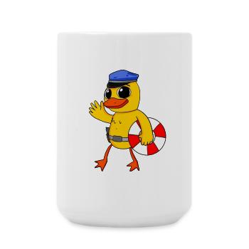bademeister polizei küken - Große Tasse 440 ml - Weiß - Vorne