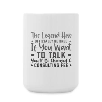The legend is officially retired - Large Mug 440 ml - white - Front