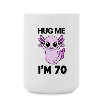 70 Geburtstag - 70 Jahre - Umarmung - Große Tasse 440 ml - Weiß - Vorne