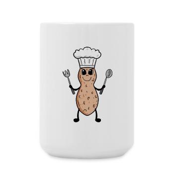 Peanut Chef Cooking Restaurant Gift - Large Mug 440 ml - white - Front
