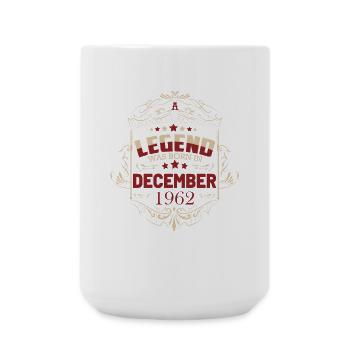 zum Geburtstag Dezember 1962 Vintage - Große Tasse 440 ml - Weiß - Vorne