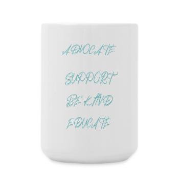 Advocate Love Support Accept Be Kind - Large Mug 440 ml - white - Front