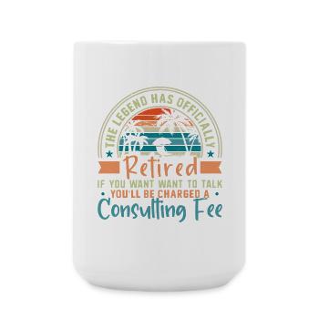 The legend is officially retired - Large Mug 440 ml - white - Front