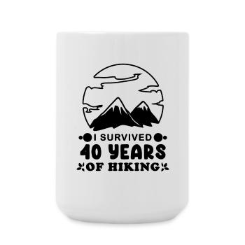 Wandern 40. Geburtstag Wanderer Berg Berge - Große Tasse 440 ml - Weiß - Vorne