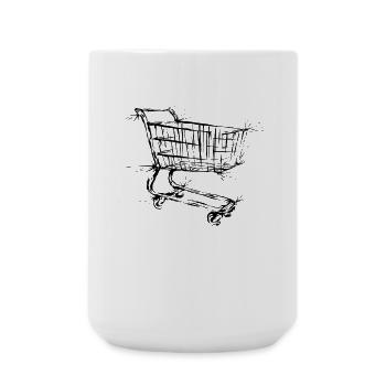 Shopping Cart Shopping - Large Mug 440 ml - white - Front
