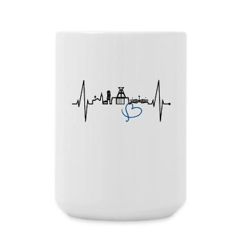 Bochum heartbeat Bochum skyline home Ruhrpott - Grande tasse 440 ml - blanc - Devant