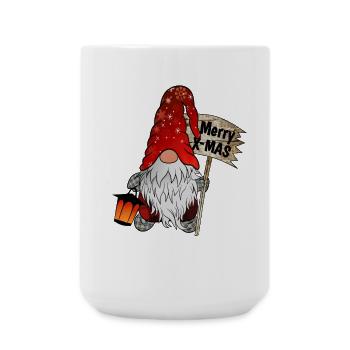 Christmas Dwarf Christmas Gnome Merry Christmas - Large Mug 440 ml - white - Front