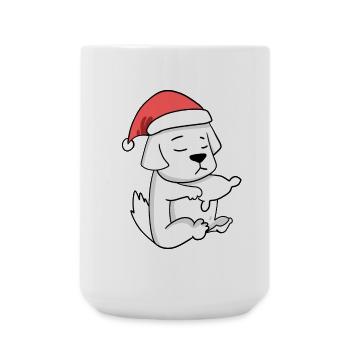 Pyrenean Mountain Dog Dog Christmas Sleep Tired - Large Mug 440 ml - white - Front