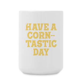 Passez une journée de corntastic - Grande tasse 440 ml - blanc - Devant