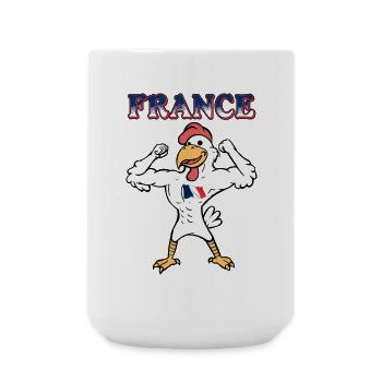 Coq Français Équipe de France de Sport - Grande tasse 440 ml - blanc - Devant