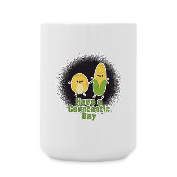 Passez une journée de corntastic - Grande tasse 440 ml - blanc - Devant