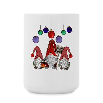 Weihnachts Wichtel Familie - Große Tasse 440 ml - Weiß - Vorne
