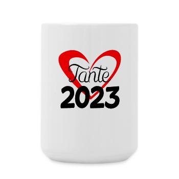 Tante 2023 - Tante werden - Tante Geschenk - Große Tasse 440 ml - Weiß - Vorne