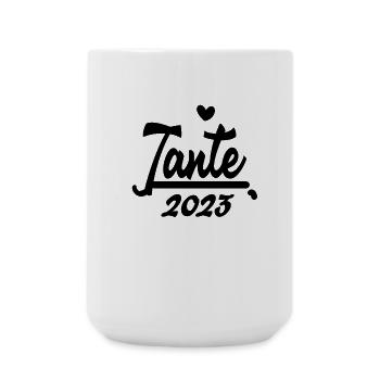 Tante 2023 - Tante werden - Tante Geschenk - Große Tasse 440 ml - Weiß - Vorne