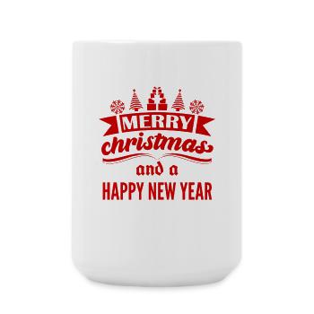 Weihnachten, Weihnachten, Weihnachten, Weihnachten - Große Tasse 440 ml - Weiß - Vorne