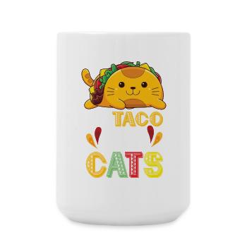 Let's Taco Bout Cats Catlover - Large Mug 440 ml - white - Front