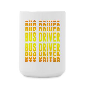 Busfahrer Design - Große Tasse 440 ml - Weiß - Vorne