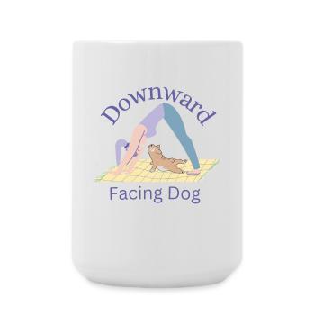 Downward Facing Dog - Yoga Tea - Large Mug 440 ml - white - Front