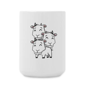 Niedliche Ziegen - Ziege - Große Tasse 440 ml - Weiß - Vorne