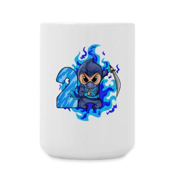2. Geburtstag Junge 2 Jahre alt Ninja - Große Tasse 440 ml - Weiß - Vorne