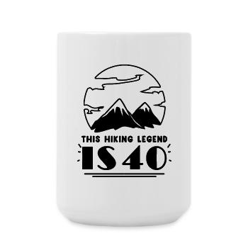 Wandern 40. Geburtstag Wanderer 40 Jahre alt - Große Tasse 440 ml - Weiß - Vorne