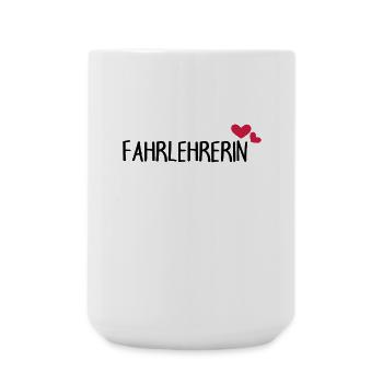 Fahrlehrerin Herz - Große Tasse 440 ml - Weiß - Vorne