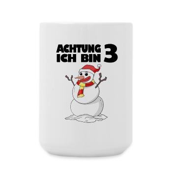3.Geburtstag 3 Jahre alt Schneemann Geschenk - Große Tasse 440 ml - Weiß - Vorne