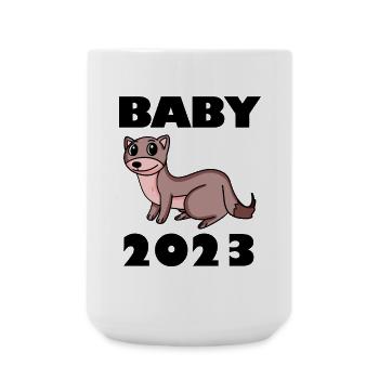 Baby 2023 - Geburt Schwanger 2023 Schwangerschaft - Große Tasse 440 ml - Weiß - Vorne