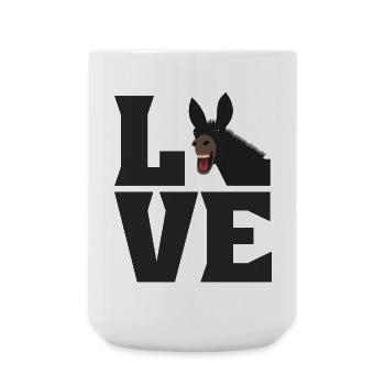 LOVE Muli Donkey Love mule horse - Large Mug 440 ml - white - Front