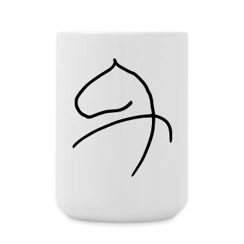 Horse - Large Mug 440 ml - white - Front
