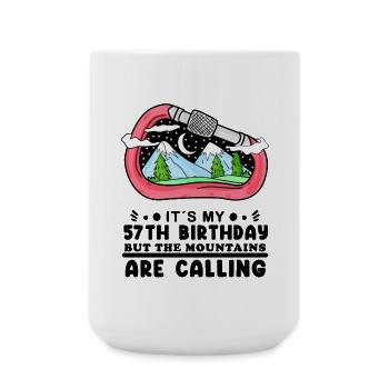 Wandern 57. Geburtstag Wanderer 57 Jahre alt - Große Tasse 440 ml - Weiß - Vorne