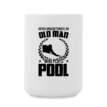 Old billiard player - Large Mug 440 ml - white - Front