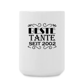 Beste Tante seit 2002 - Große Tasse 440 ml - Weiß - Vorne