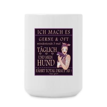Hunde Tage gassi gehn - Große Tasse 440 ml - Weiß - Vorne