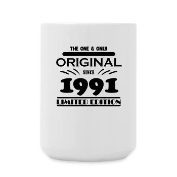 1991 - Baujahr 1991 - Jahrgang 1991 - Große Tasse 440 ml - Weiß - Vorne