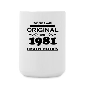 1981 - Baujahr 1981 - Jahrgang 1981 - Große Tasse 440 ml - Weiß - Vorne