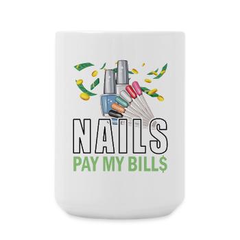 Nails Pay My Bills Manucure - Grande tasse 440 ml - blanc - Devant