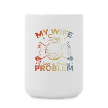 Funny Golf Quote - Large Mug 440 ml - white - Front