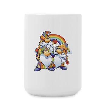 Rainbow Gnome Duo - Große Tasse 440 ml - Weiß - Vorne