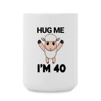 40 ans - 40 ans - câlin - Grande tasse 440 ml - blanc - Devant