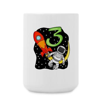 3ème anniversaire - 3 ans Jeune astronaute - Grande tasse 440 ml - blanc - Devant