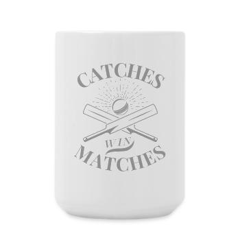 Catch win Matches - Idée cadeau Cricket Lover - Grande tasse 440 ml - blanc - Devant